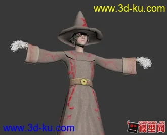3D打印模型男魔法师服装的图片