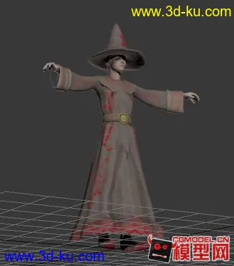 3D打印模型男魔法师服装的图片