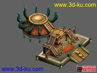 3D打印模型新手做的小场景。 纯手画。多指教的图片