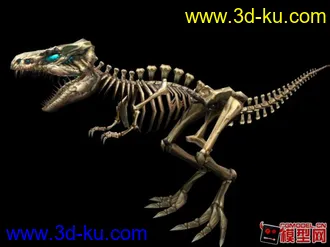 3D打印模型神魔大陆BOSS霸王龙骨架的图片