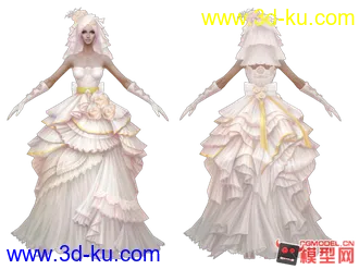 3D打印模型神魔 女精灵 婚纱时装的图片