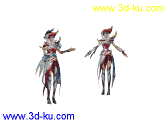 3D打印模型神魔大陆精灵女诗人模特艳丽帖图醉人舞步的图片