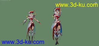 3D打印模型神魔大陆精灵女诗人模特艳丽帖图醉人舞步的图片