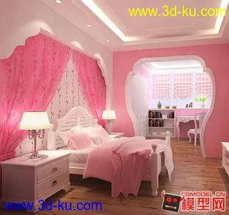 3D打印模型女孩卧室的图片