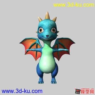 3D打印模型小蓝和小绿怪兽Q版恐龙的图片