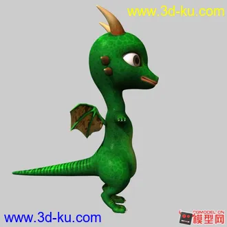 3D打印模型小蓝和小绿怪兽Q版恐龙的图片