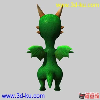 3D打印模型小蓝和小绿怪兽Q版恐龙的图片