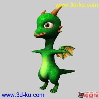 3D打印模型小蓝和小绿怪兽Q版恐龙的图片