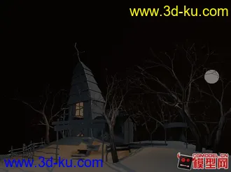 3D打印模型鬼屋场景的图片