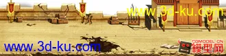 3D打印模型三国场景横版地图的图片