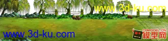 3D打印模型三国场景横版地图的图片
