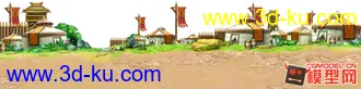 3D打印模型三国场景横版地图的图片