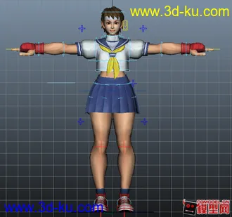 3D打印模型街头霸王 春日野樱 sakura 带面部绑定 首发的图片