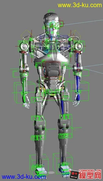 终结者2 骨架机器人模型T-800 （带骨骼,控制器）模型下载的图片