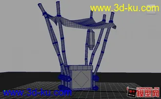 3D打印模型一个场景部件，游戏或动画的，都可以利用。还会高模哦！的图片