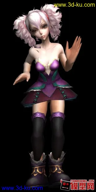 3D打印模型女孩+衣服蒙皮的图片