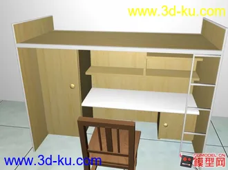 3D打印模型宿舍床铺的图片