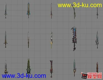 3D打印模型再来几把刀剑的图片