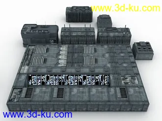 3D打印模型Stefan Morrell大师级科幻元素建筑合集的图片