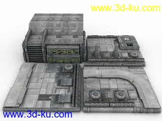 3D打印模型Stefan Morrell大师级科幻元素建筑合集的图片