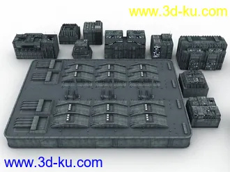 3D打印模型Stefan Morrell大师级科幻元素建筑合集的图片