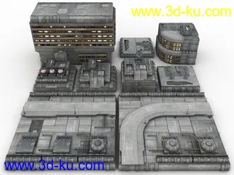 3D打印模型Stefan Morrell大师级科幻元素建筑合集的图片