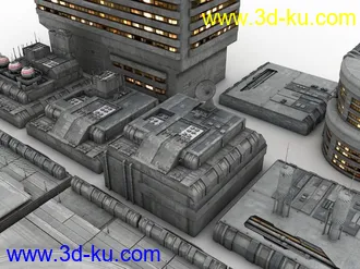 3D打印模型Stefan Morrell大师级科幻元素建筑合集的图片