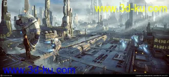 3D打印模型Stefan Morrell大师级科幻元素建筑合集的图片
