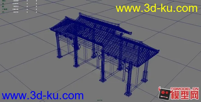 古代建筑 大门一个 只有模型的图片3