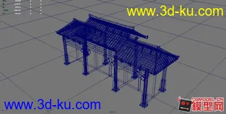 古代建筑 大门一个 只有模型的图片