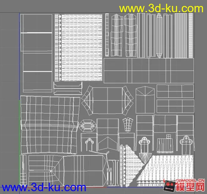 古代建筑 大门一个 只有模型的图片1