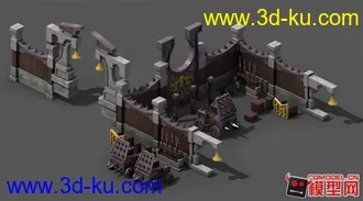 3D打印模型新人第二贴_45度汉军军营军械的图片
