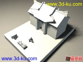 在郊外的民房模型的图片