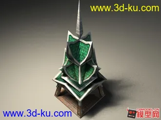 新型涼亭一座模型的图片