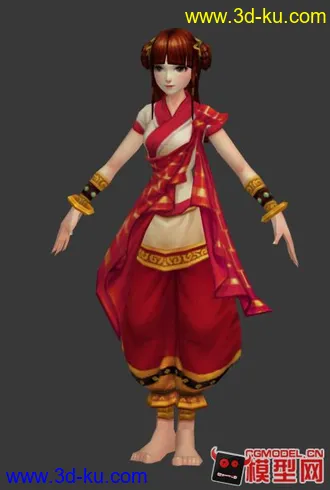 3D打印模型一个可爱的小女孩（非本人作品）的图片