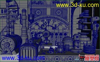 3D打印模型私人订制带卡线机器人场景高模的图片
