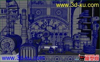 3D打印模型私人订制带卡线机器人场景高模的图片