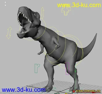3D打印模型设置好的霸王龙的图片