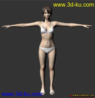 3D打印模型美女-带贴图的图片