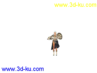 3D打印模型剑灵女主角带装备标准指定动作精美帖图的图片