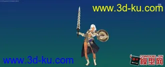 3D打印模型剑灵女主角带装备标准指定动作精美帖图的图片