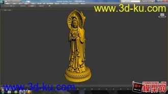 3D打印模型三面圣水观音菩萨神像的图片