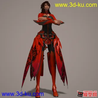 3D打印模型剑灵龙族帅气美女的图片