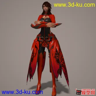 3D打印模型剑灵龙族帅气美女的图片