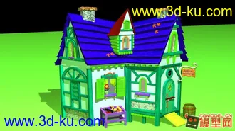 3D打印模型卡通房子~~的图片
