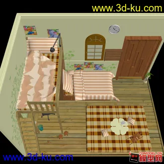 3D打印模型自己做的一个房子的图片