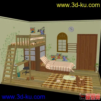 3D打印模型自己做的一个房子的图片