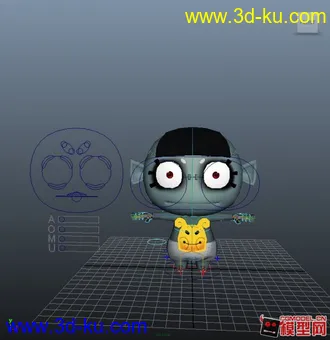 原创卡通角色僵尸一家，1包整合，模型，材质，绑定，表情齐全的图片