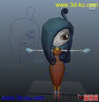 原创卡通角色僵尸一家，1包整合，模型，材质，绑定，表情齐全的图片