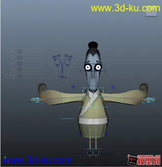 原创卡通角色僵尸一家，1包整合，模型，材质，绑定，表情齐全的图片